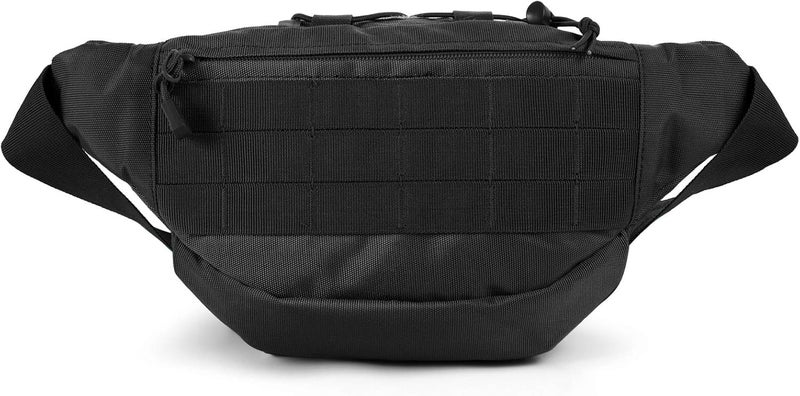 SOWHUP Tactical Fanny Pack,Military Waist Bag Pack with U.S Patch Utility Hip Belt Bumbag for Outdoor Fishing Hiking (Black c(4 Zipper Pockets)) - Image 4